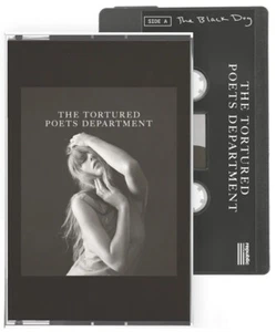 Taylor Swift The Tortured Poets Department Black Dog Cassette Tape TTPD NEW - Picture 1 of 3