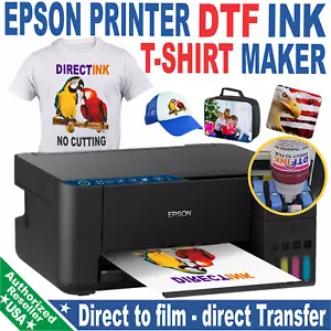 Epson Printer with DTF Ink Heat Transfer Full-Color T-Shirt Prints Starter Kit - Picture 1 of 8