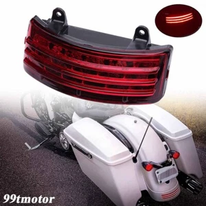 Tri-Bar LED Rear Tail Brake Fender Tip Light For Harley Street Glide FLTRX FLHX - Picture 1 of 16