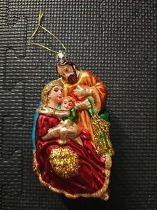 Belén de cristal vintage José María bebé Jesús adorno Navidad - Imagen 1 de 6