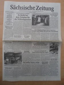 SÄCHSISCHE ZEITUNG 15. Mai 1990 Dienstag Dresden Sachsen - Picture 1 of 1