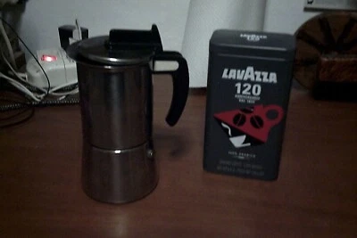 RARA caffettiera MISS LAVAZZA by BALZANO 4-5 tz funzionante + portacaffè leggi - Imagen 1 de 4