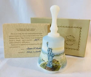 Fenton Bell Statue Liberty Hand Painted Signed Designer Series Limited Edition - Picture 1 of 12