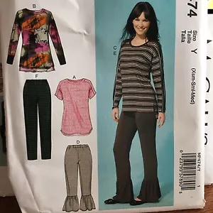 Leggings McCalls misses top fantasia taglia Xsmall-XXlarge fondo dritto e svasato - Foto 1 di 1