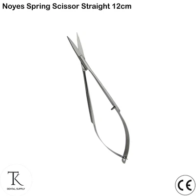 TK PLUS Chirurgische Instrumente Mikrochirurgie Scheren Noyes Gerade 12cm Spring Action