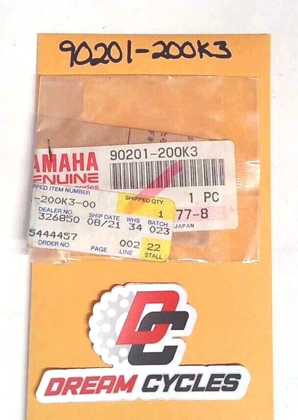 НОВЫЙ ИЗ СТАРЫХ ЗАПАСОВ ПОДЛИННЫЙ YAMAHA 90201-200K3 OEM FZ700 FZ750 FZR1000 СТИРАЛЬНАЯ ПЛАСТИНА БЫСТРАЯ ДОСТАВКА - Изображение 1 из 1