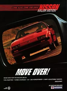 1985 Nissan 300 ZX "Move Over!" Original Color Ad - Picture 1 of 1