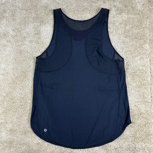 Lululemon Sculpt Tank Top 8 Solid Black Sleeveless Mesh stretch - Picture 1 of 11
