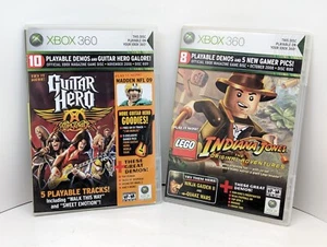 Xbox 360 Magazine Demo Games 88 & 89 Guitar Hero:Aerosmith Lego Indiana Jones - Picture 1 of 6