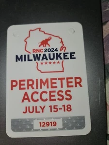 2024 Red RNC Republican National Convention (RNC)Perimeter Access Pass - Picture 1 of 2