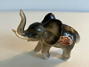 Vintage Bradley Elephant Bone China Japan Trunk Up Figurine w/Label - Picture 1 of 9