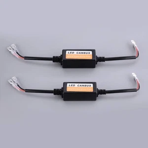 2xCar H1/H3 Headlight Decoder Canbus Anti Flicker Resistor ErrorFree Canceler jt - Picture 1 of 7
