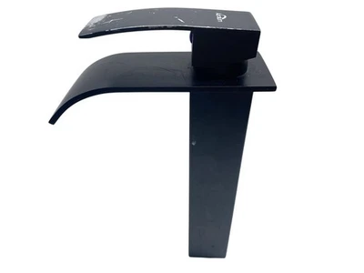 Mitigeur de lavabo sur pied Auralum noir mat - Photo 1/4