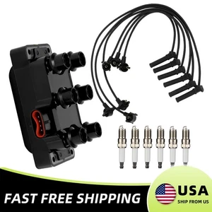 New Ignition Coil Pack & Spark Plugs & Wires for 1989-1995 Ford Taurus 4.0L V6 - Picture 1 of 14