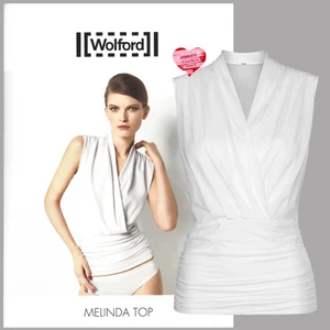 Wolford Melinda Top • XS • white ... Perfektes Styling, mit breit gerafftem Bund - Bild 1 von 11