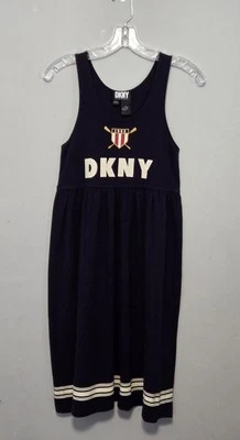DKNY Vintage Dress Blue/White Nautical Sleeveless Girls Size L - Image 1 of 4