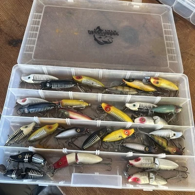 HERMOSO LOTE DE SEÑUELOS VINTAGE HEDDON hundidos y flotantes River Runt Foto 1 de 4