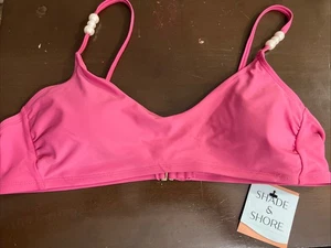 Top bikini donna Shade & Shore taglia large (12-14) rosa - Foto 1 di 8