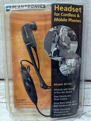 Plantronics M145 Gray Cellular & Cordless Headset 2.5mm Jack Brand New - Image 1 of 4