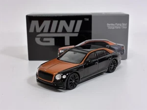 Bentley Flying Spur Arancione Fiamma Onice RHD 1:64 Scala Mini GT MGT00991R - Foto 1 di 7