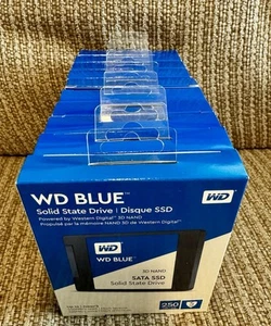 Lot of 10 WD Blue 3D NAND SATA 6Gb/s 2.5" 250GB SSD Solid State Drive - Picture 1 of 6