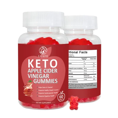 LEAFE Apple Cider Vinegar Gummies - Added Beetroot Pomegranate Vitamin B6, B12