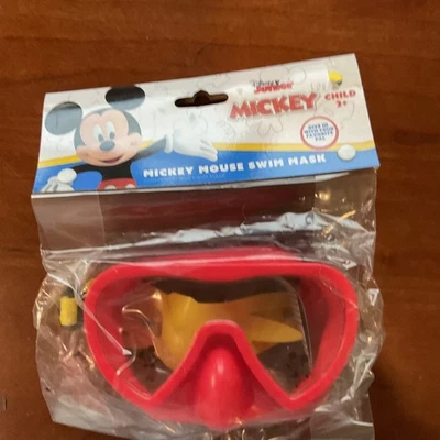 Máscara de natación Disney Jr Mickey Mouse lente resistente a impactos, protección UV, sin látex Foto 1 de 2