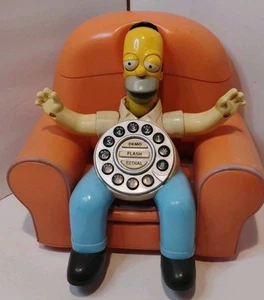 RARE 2004 The Simpsons "At Home" Homer Simpson Animated Telephone Festnetz - Bild 1 von 9