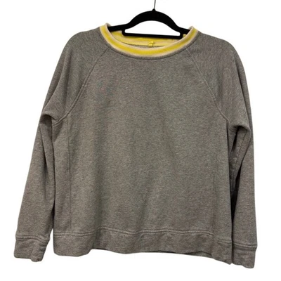 Sudadera Lou & Grey Cuello Redondo Mujer Mediana Gris Amarillo Contraste Algodón Cuadrado Foto 1 de 4