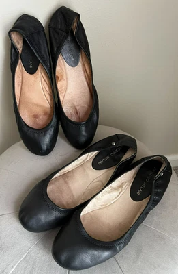 Lote de 2 Sapatilhas de Balé Antonio Melani PRIMA001 Preto Couro Elástico 9,5M - Imagem 1 de 4