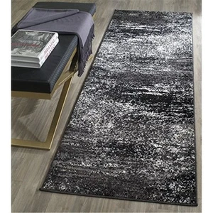 Adirondack Silver/Multi Large Rectangle Rug Silver/Black Runner 2'-6" X 6' - Picture 1 of 1