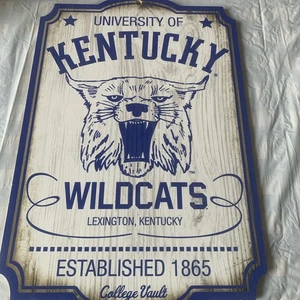Kentucky Wildcats EST. 1865WOOD SIGN 11"X17'' BRAND NEW WINCRAFT 🏀 - Picture 1 of 5