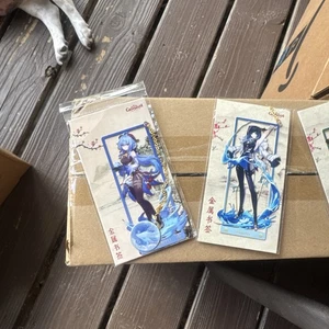 Genshin Impact Metal Bookmark Set Of 4 Brand New - Picture 1 of 6