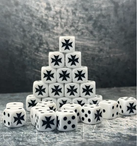 Dados Templars 25x 12mm Inspirados Personalizados, ideales para Juegos de Mesa - Imagen 1 de 2