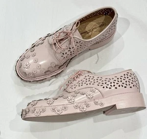 Church’s X noir kei ninomiya Sz 37.5 Shoes Loafers Pink Floral Lace Up Flats - Picture 1 of 17