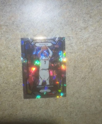 Reggie Jackson 2023-24 Panini Prizm Silver Cracked Ice Denver Nuggets #235  - Image 1 of 2