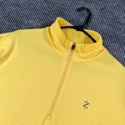 Camisa Pullover IZOD Para Hombres Grande Amarilla Manga Larga Golf Rendimiento 1/4 Cremallera Foto 1 de 4