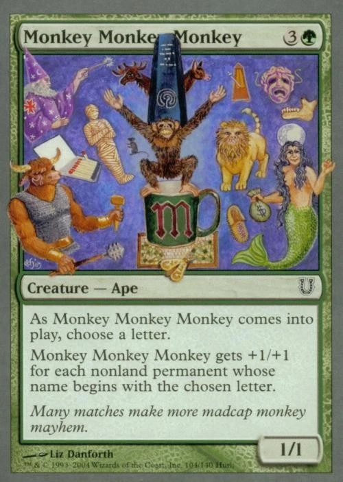 Monkey Monkey Monkey - Light Play MTG Unhinged - Image 1 of 1