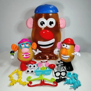 Mr Potato Head Hasbro Jumbo Giant 14" Storage Container 2 Potato Mrs 44 Piece - Picture 1 of 10
