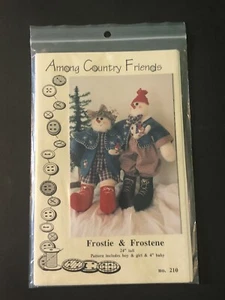 Peluche natalizio Frostie & Frostene 24" ragazzo/ragazza 4" bambino modello e istruzioni - Foto 1 di 4