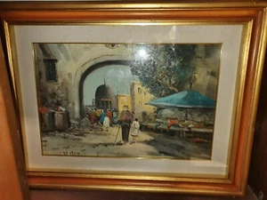 Quadro Mercato, olio su tela. - Foto 1 di 1