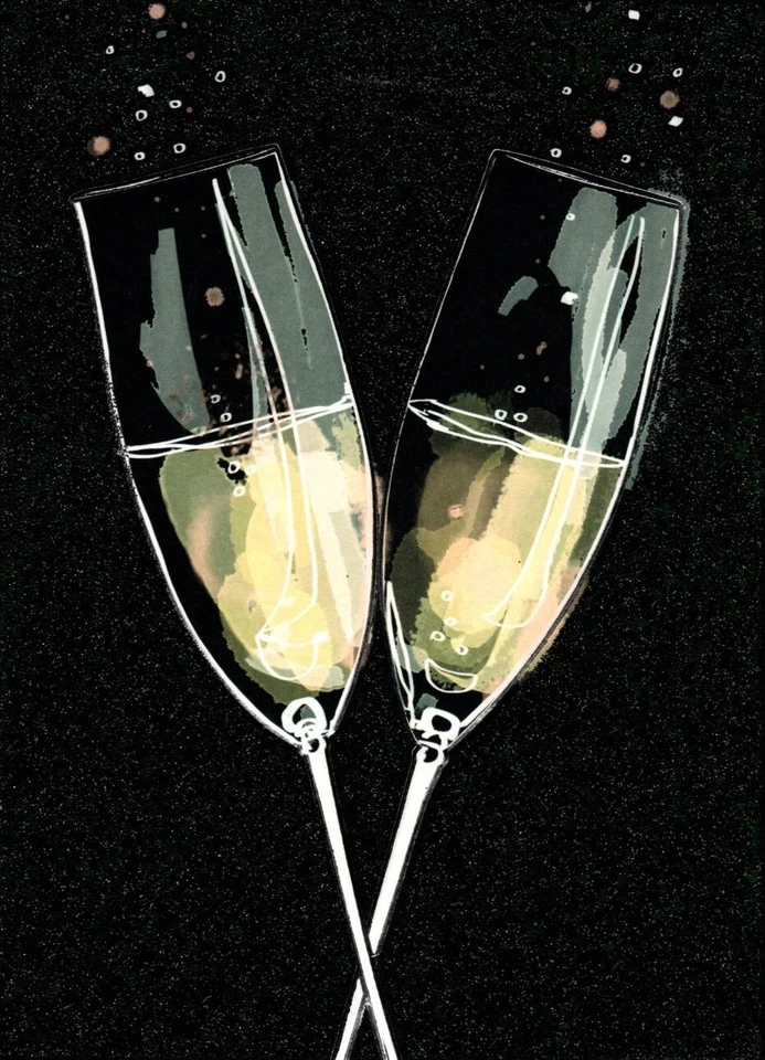 Tarjeta de felicitación Happy Anniversary Cheers Toast To Years Champagne de Avanti Foto 1 de 3