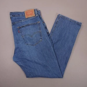Levis 541 Athletic Taper Jeans Mens 36X32 'Black' Stonewash Medium Wash Stretch - Picture 1 of 11