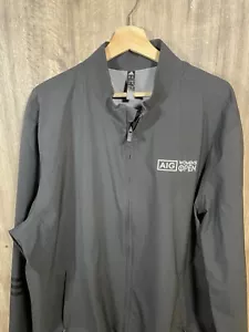 ADIDAS Core Wind Golf Jacket Black Size 2XLEmbroidered AIG Womans Open Logo - Picture 1 of 12