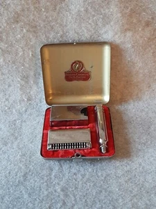 Vintage Ever Ready Travel Safety Rasierhobel Pflegeset im gefütterten Etui - Bild 1 von 14
