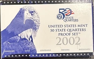 2002 Plad Proof State Quarter Set USMint confezione originale governativa OGP COA - Foto 1 di 2