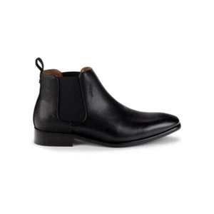 NIB Tommy Hilfiger Sz 9.5 Sesame Square Toe Chelsea Black Boots. - Picture 1 of 9