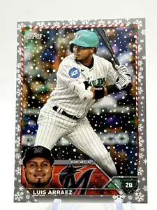 2023 Topps Holiday Luis Arraez H100 Metallic Snowflake Parallels SP - Picture 1 of 2
