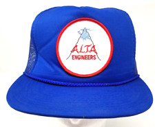 Vtg, ALTA ENGINEERS Patch, Blue, Mesh-back, Snap-Back, by That Hat, Baseball Hat