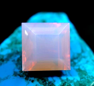 131.20 Ct Natural Pink Opal Radiant Welo Australian Certified Untreated Gemstone - Picture 1 of 7